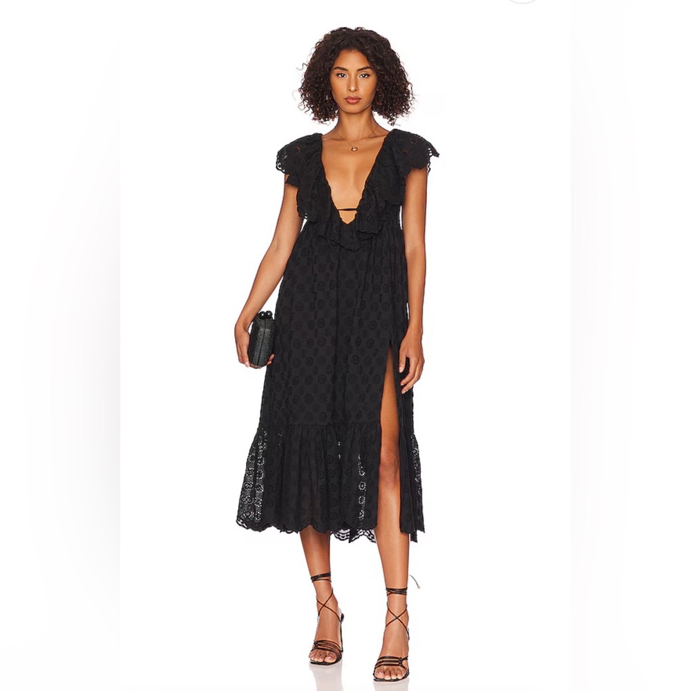 Tularosa James Midi Dress In Black Size Medium